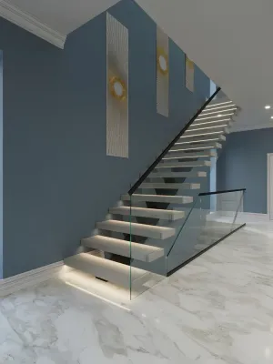 San Francisco floating stair installation example 1